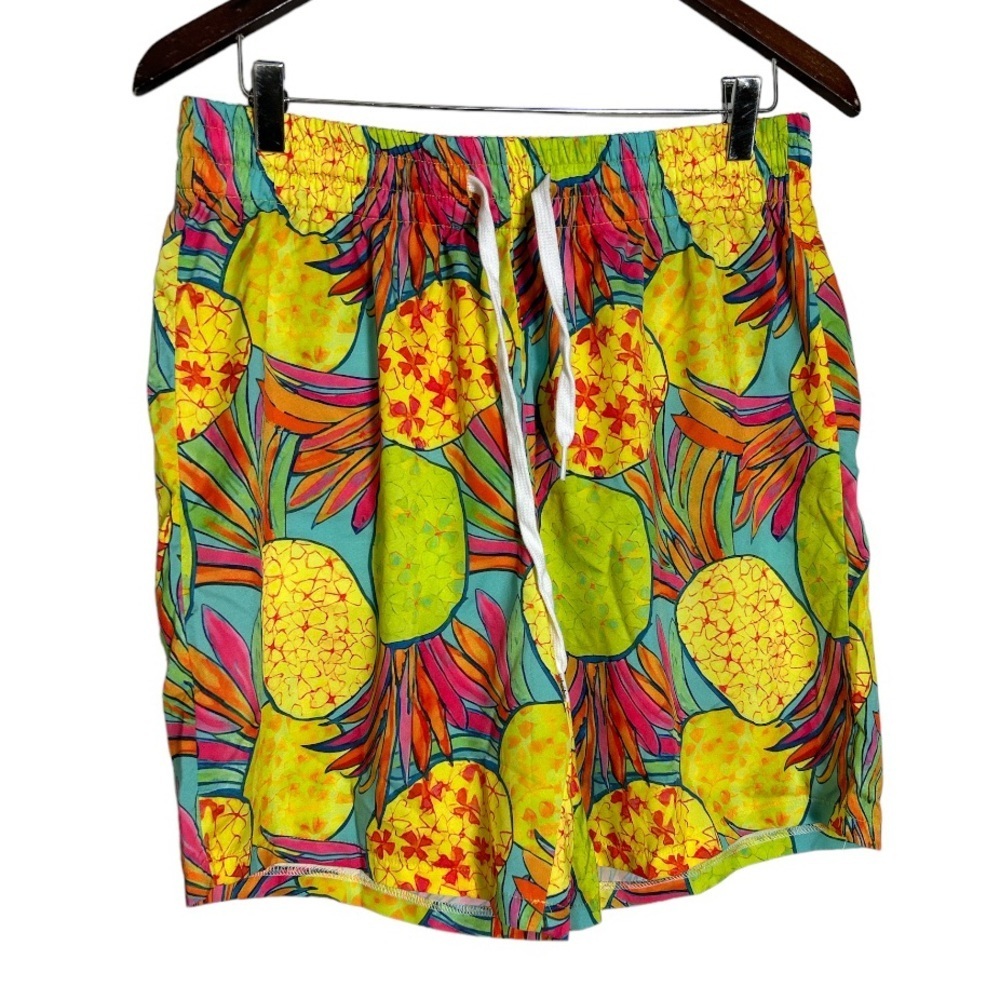 Chubbies Tropical Pineapple Print Shorts - Yellow and Blue